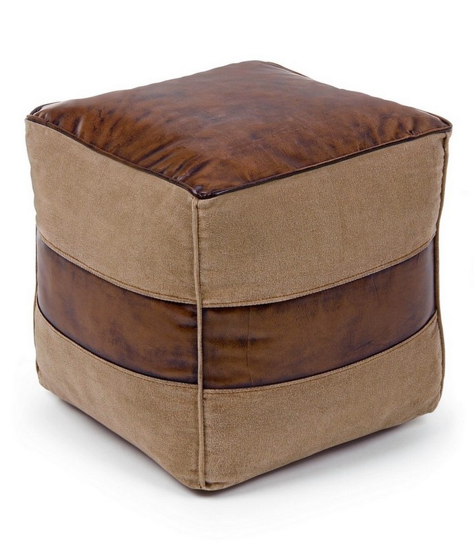 Pouf in pelle - charleston