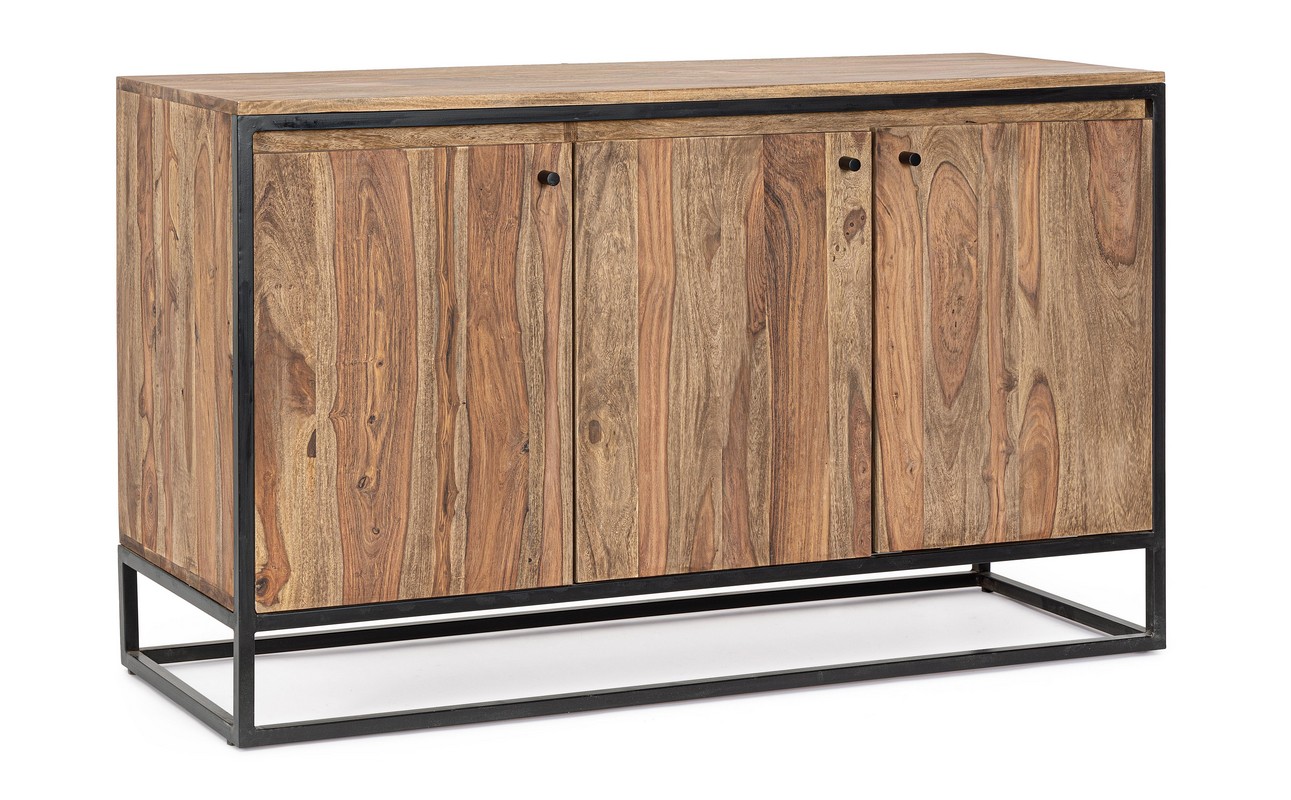 Credenza 3 ante in legno sheesham - nartan